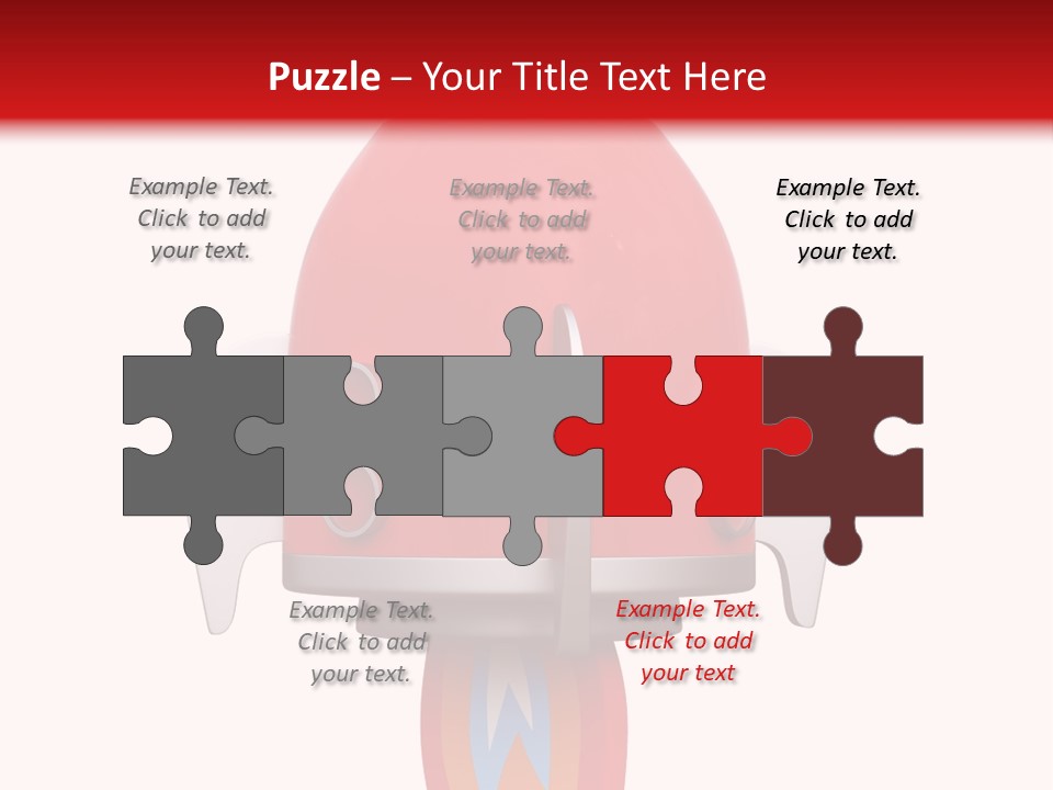 A Red Rocket Ship With A White Background PowerPoint Template