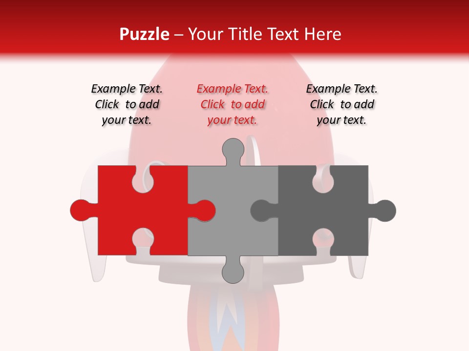 A Red Rocket Ship With A White Background PowerPoint Template