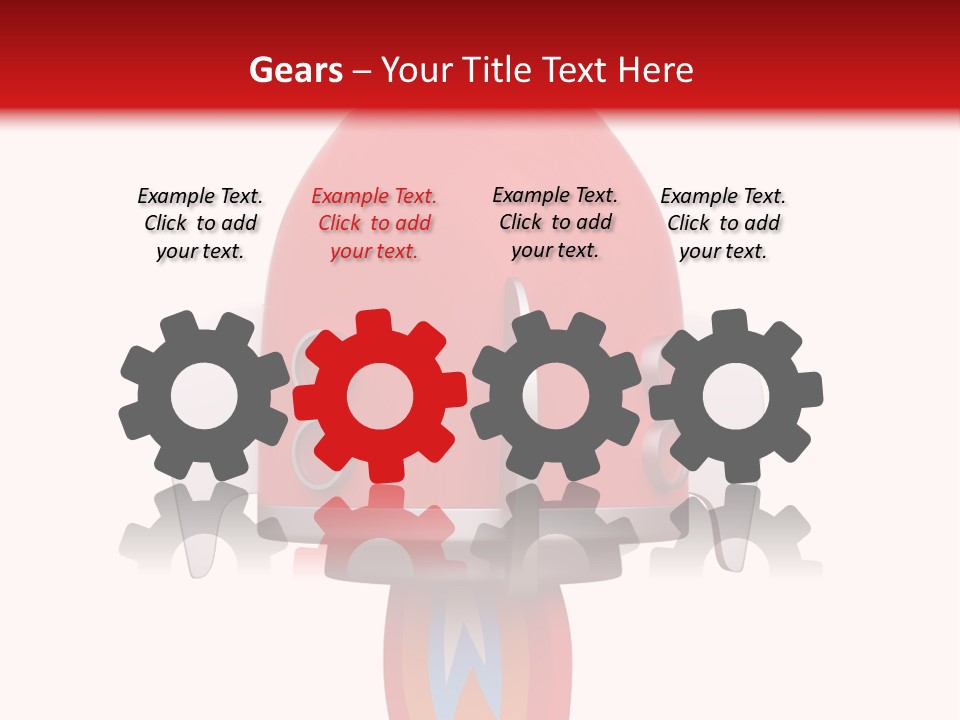 A Red Rocket Ship With A White Background PowerPoint Template