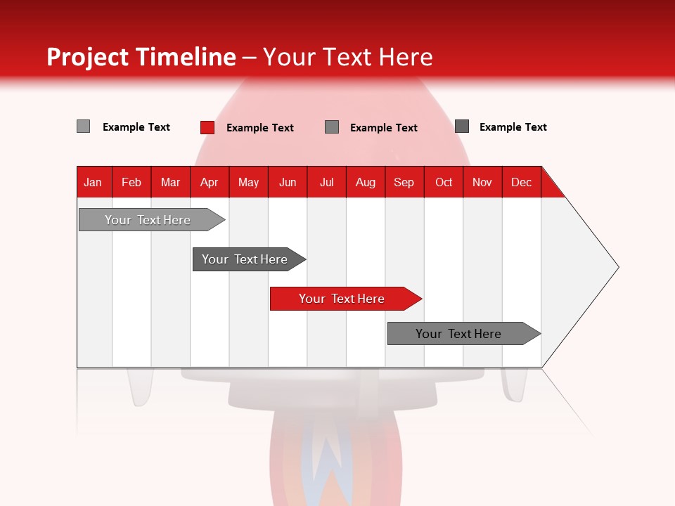 A Red Rocket Ship With A White Background PowerPoint Template