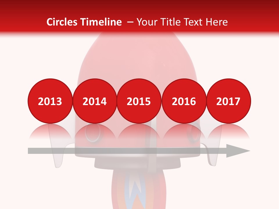 A Red Rocket Ship With A White Background PowerPoint Template