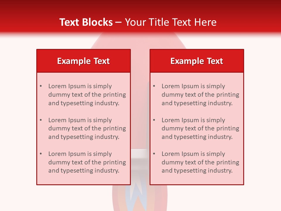 A Red Rocket Ship With A White Background PowerPoint Template