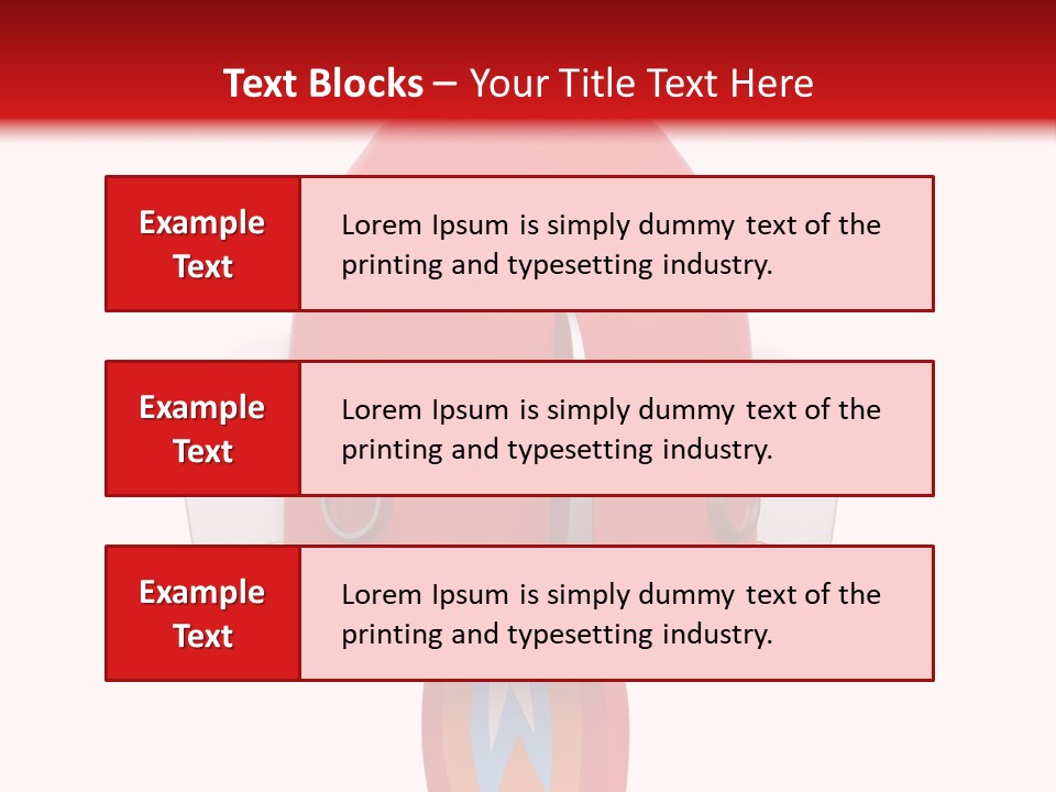 A Red Rocket Ship With A White Background PowerPoint Template