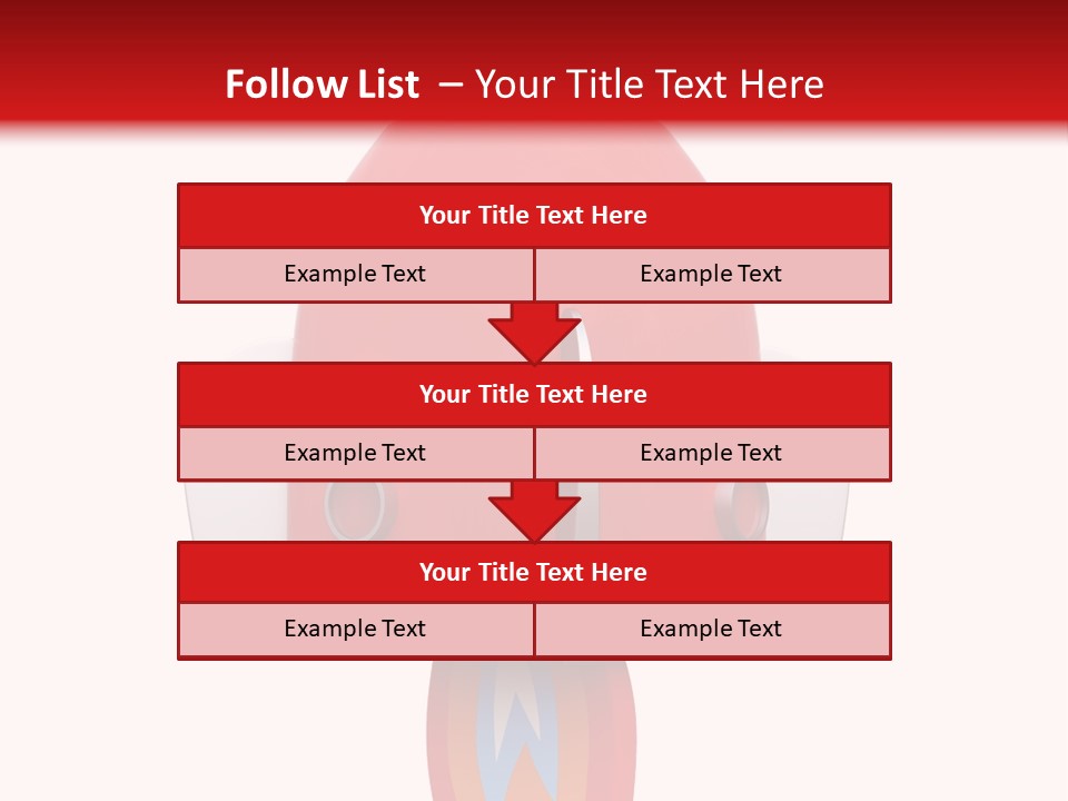 A Red Rocket Ship With A White Background PowerPoint Template