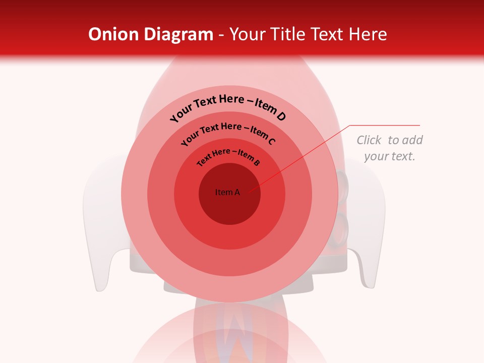 A Red Rocket Ship With A White Background PowerPoint Template