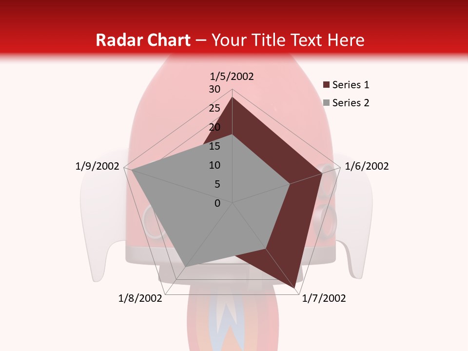 A Red Rocket Ship With A White Background PowerPoint Template