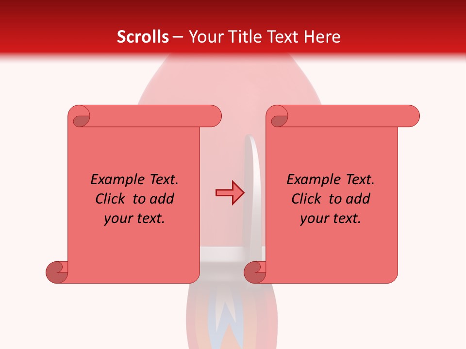 A Red Rocket Ship With A White Background PowerPoint Template