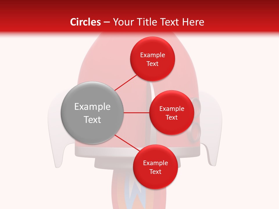 A Red Rocket Ship With A White Background PowerPoint Template