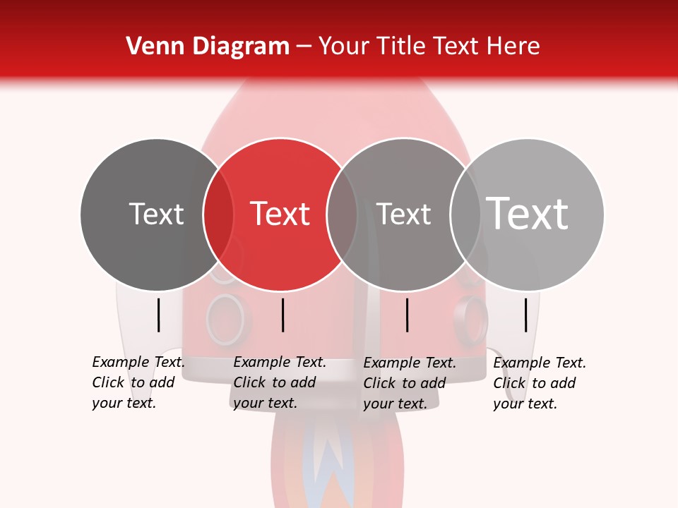 A Red Rocket Ship With A White Background PowerPoint Template
