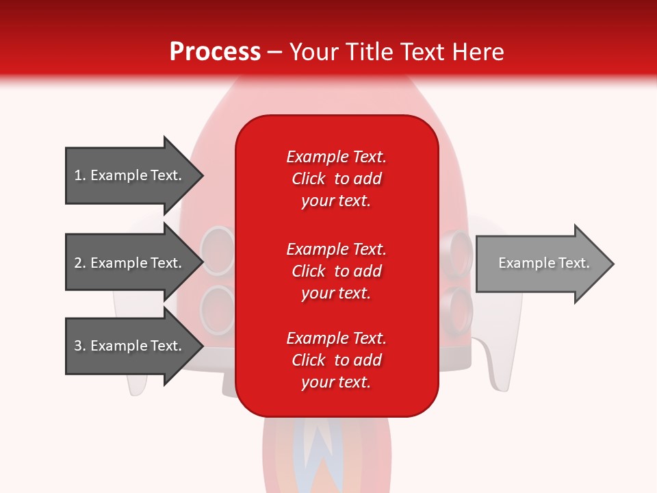 A Red Rocket Ship With A White Background PowerPoint Template