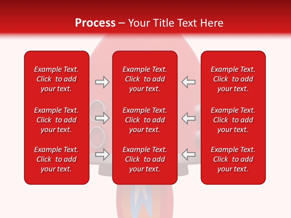 A Red Rocket Ship With A White Background PowerPoint Template