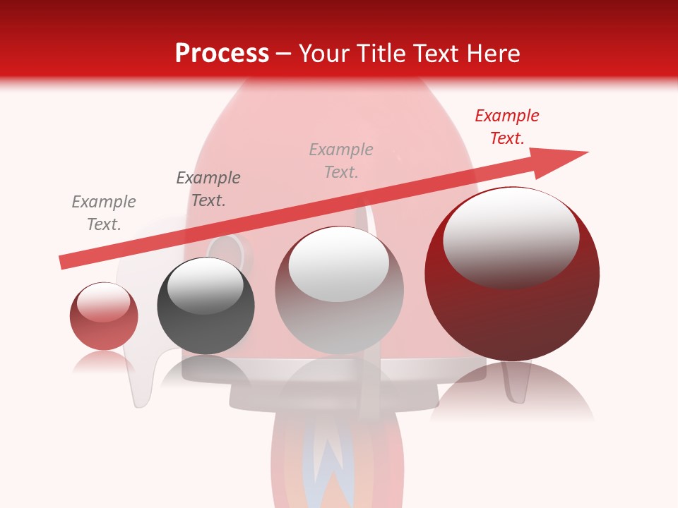 A Red Rocket Ship With A White Background PowerPoint Template