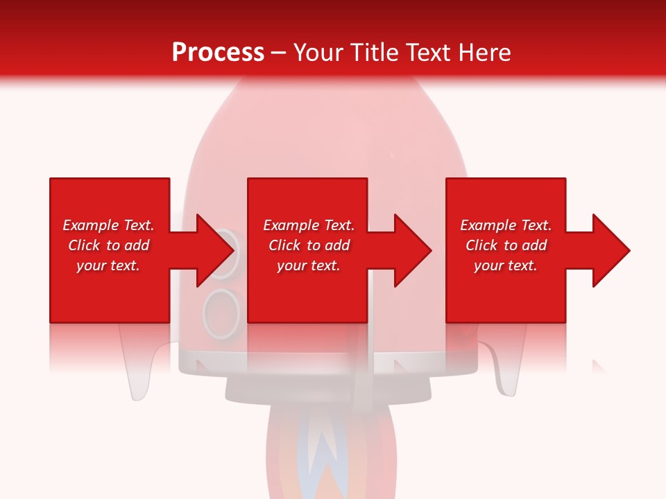 A Red Rocket Ship With A White Background PowerPoint Template