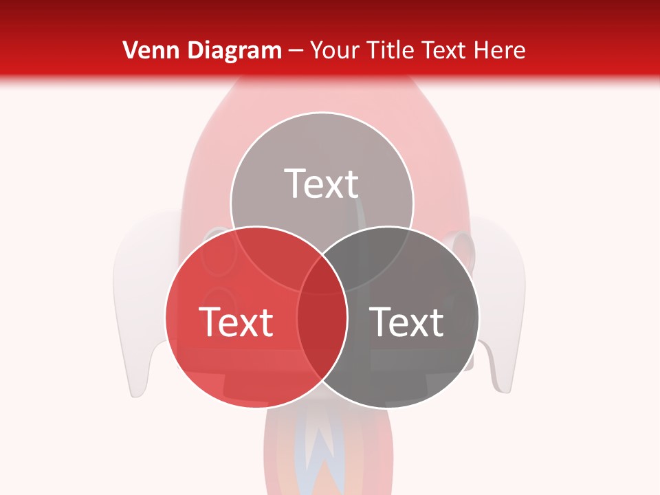 A Red Rocket Ship With A White Background PowerPoint Template