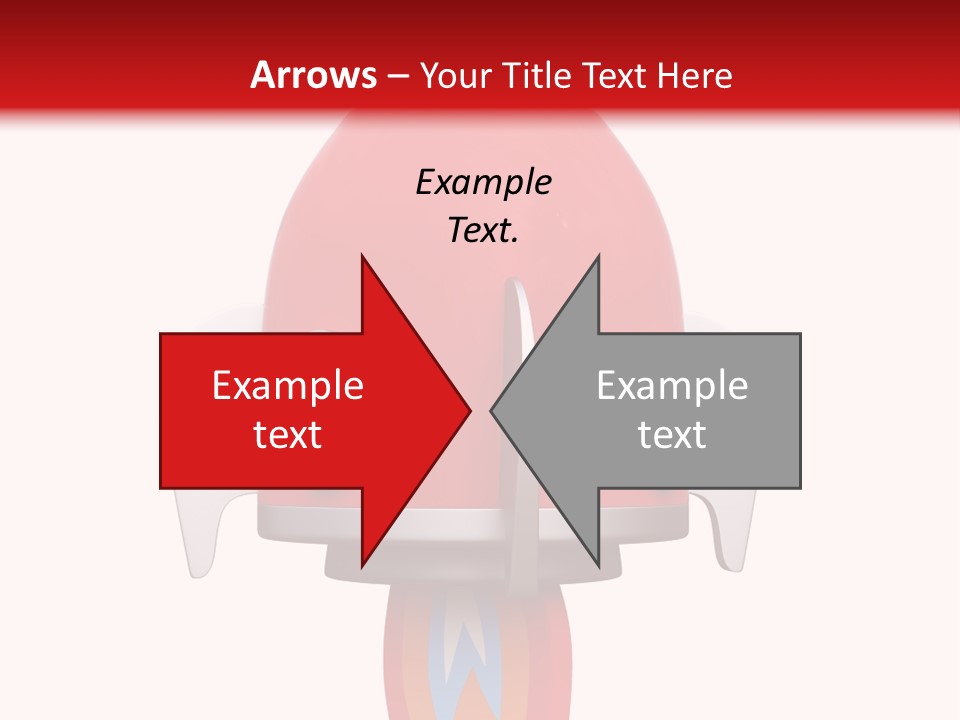 A Red Rocket Ship With A White Background PowerPoint Template