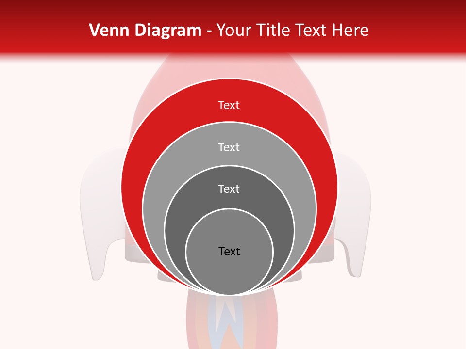 A Red Rocket Ship With A White Background PowerPoint Template