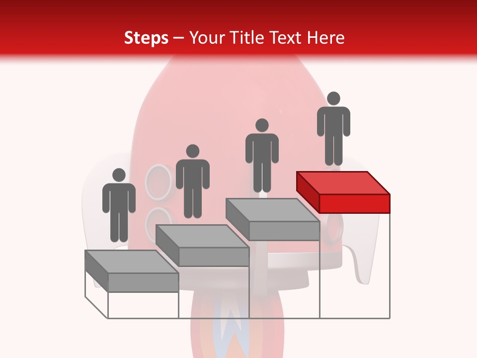 A Red Rocket Ship With A White Background PowerPoint Template
