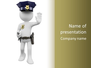 Guy Officer Belt PowerPoint Template