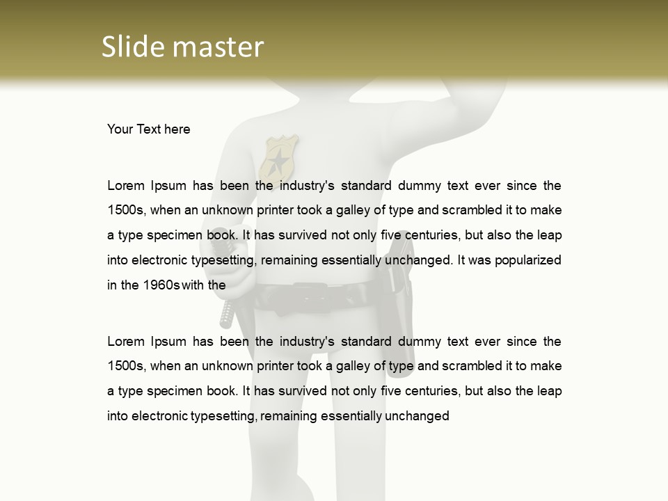 Guy Officer Belt PowerPoint Template