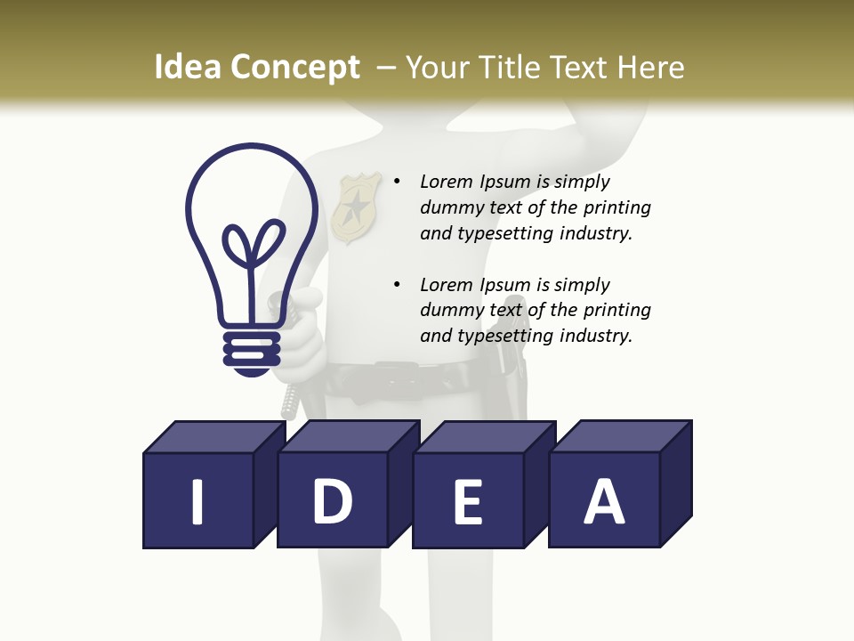 Guy Officer Belt PowerPoint Template