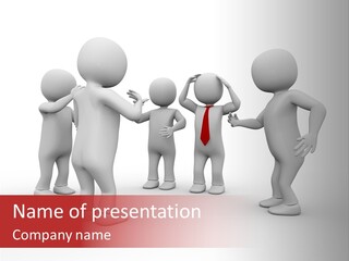 Standing Explaining Company PowerPoint Template