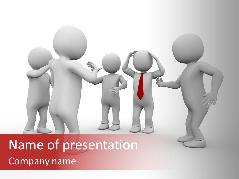 Standing Explaining Company PowerPoint Template