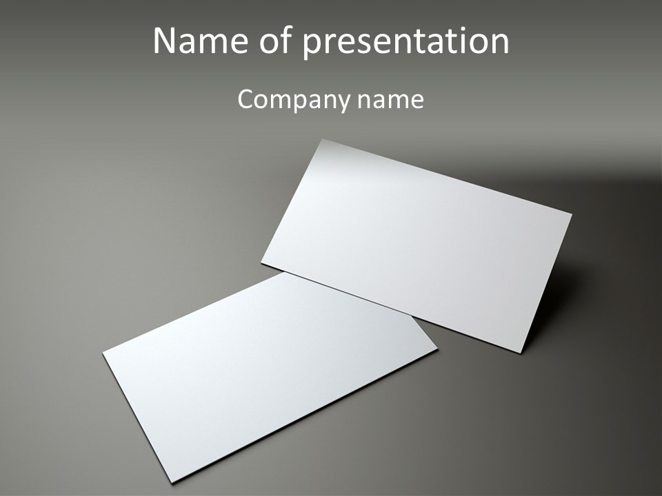 Namecard Contact Blank PowerPoint Template