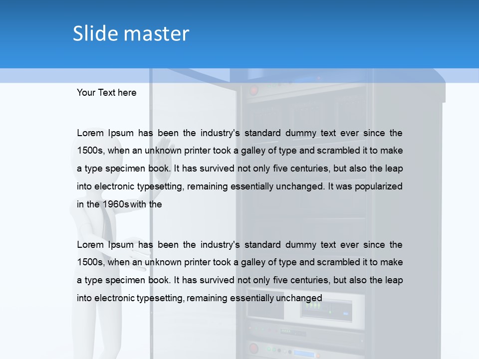 Tower Render Glass PowerPoint Template