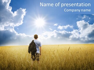 Grass Happy Young PowerPoint Template