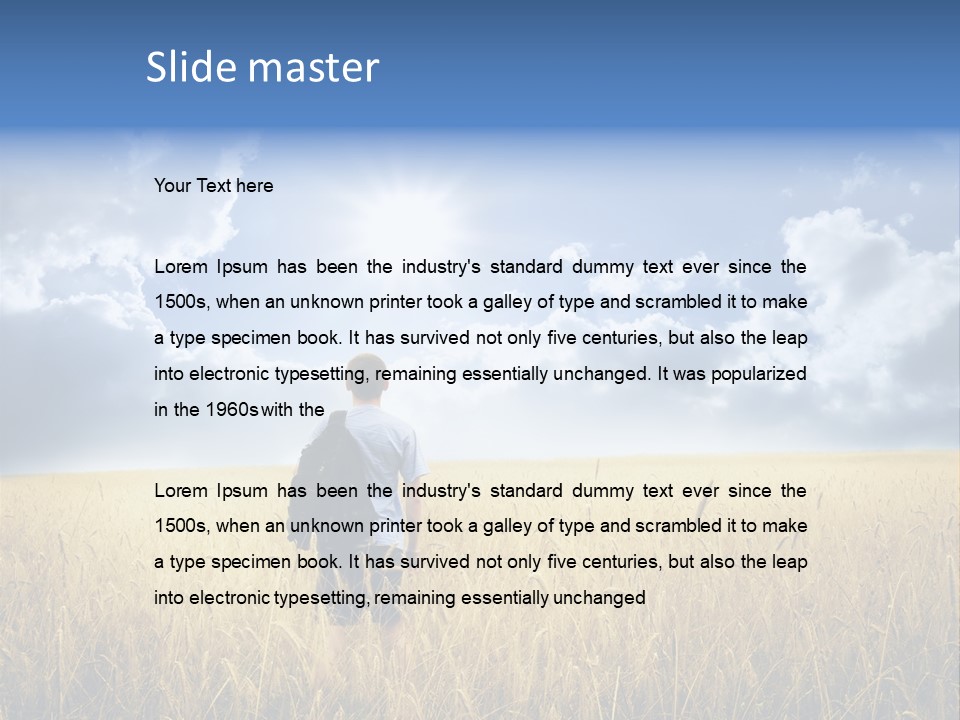 Grass Happy Young PowerPoint Template