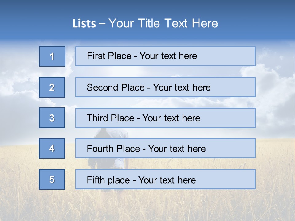 Grass Happy Young PowerPoint Template