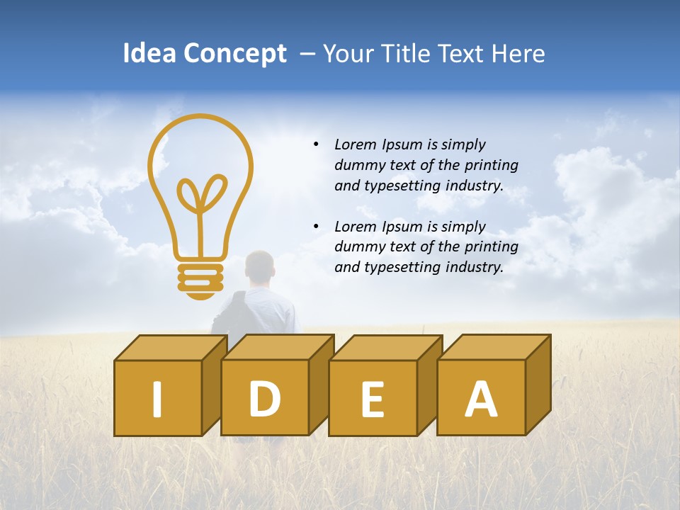 Grass Happy Young PowerPoint Template