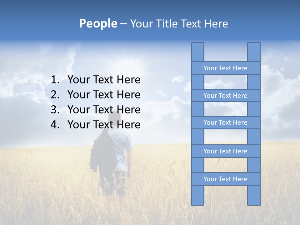 Grass Happy Young PowerPoint Template