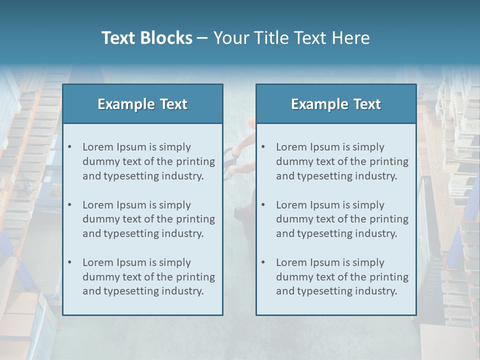 Moving Stacker Manufacturing PowerPoint Template