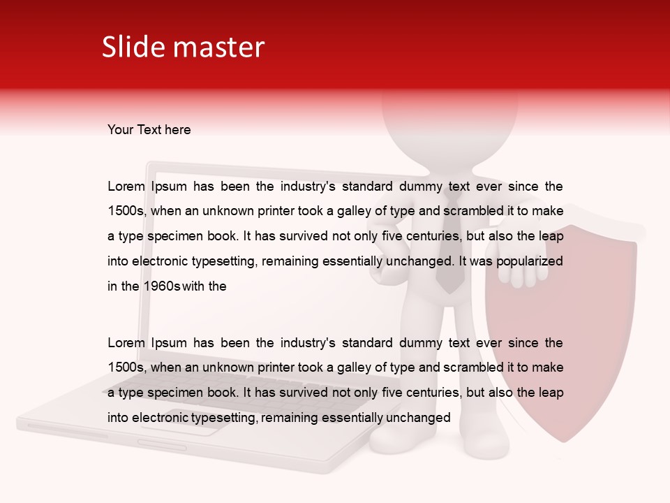 Shield Digital Character PowerPoint Template