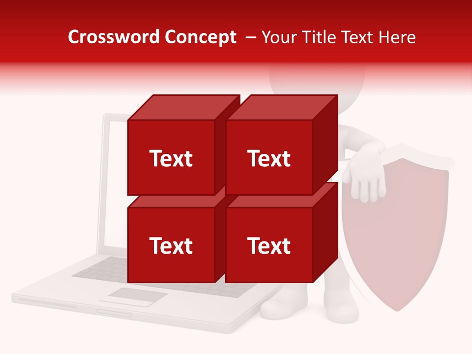 Shield Digital Character PowerPoint Template