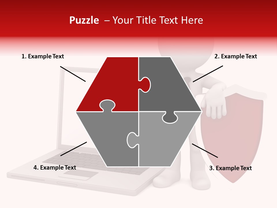 Shield Digital Character PowerPoint Template
