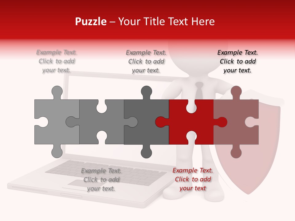 Shield Digital Character PowerPoint Template