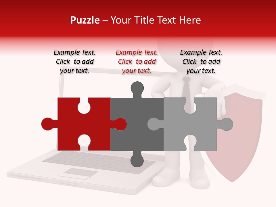 Shield Digital Character PowerPoint Template