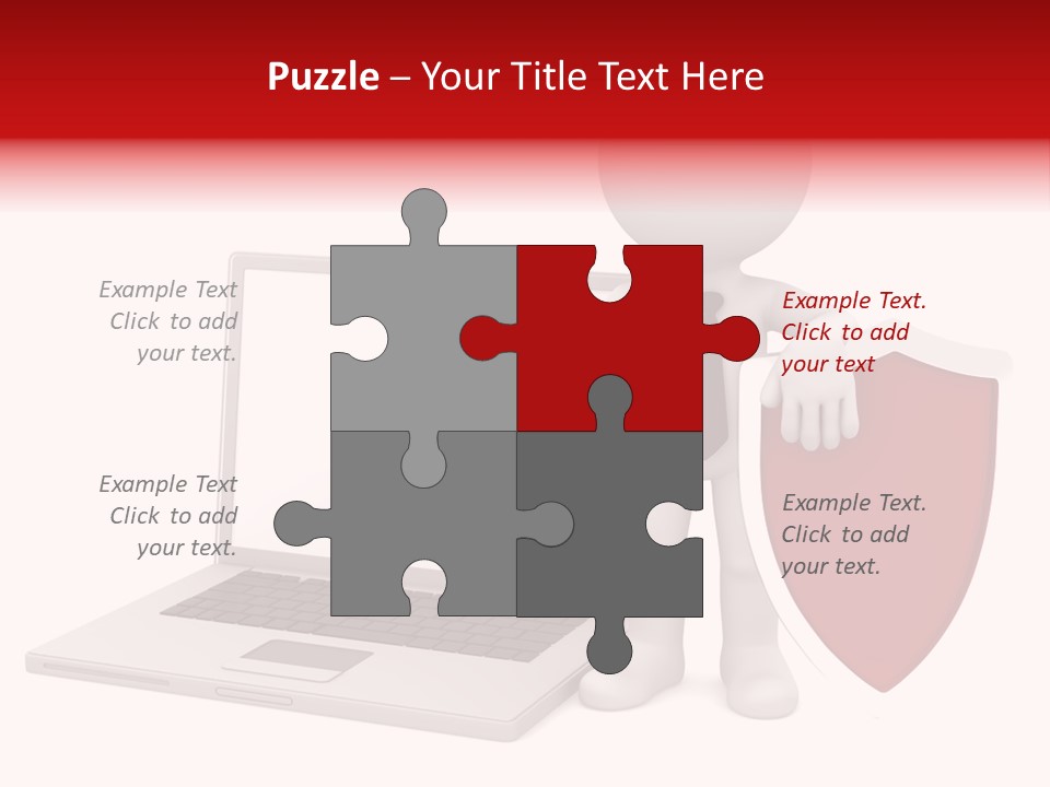 Shield Digital Character PowerPoint Template