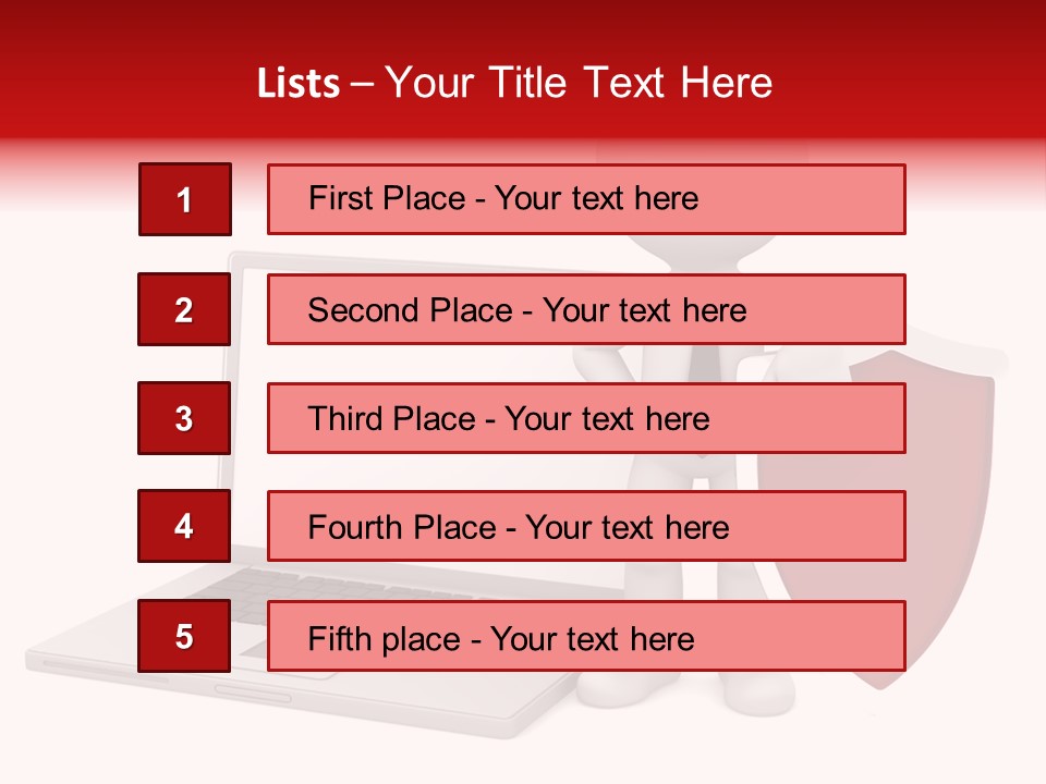 Shield Digital Character PowerPoint Template