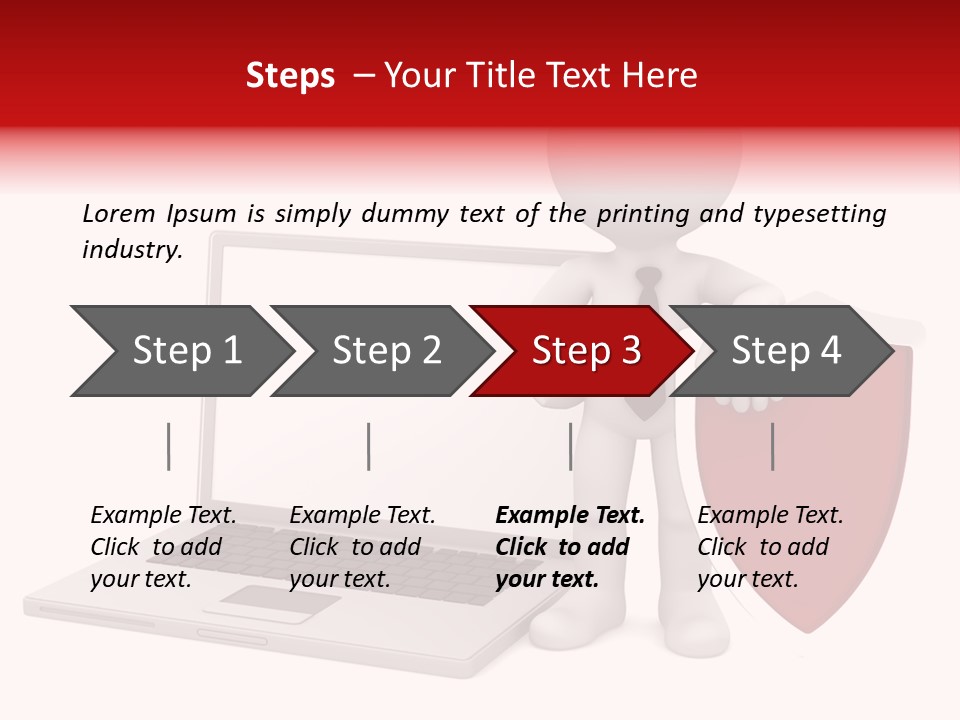 Shield Digital Character PowerPoint Template