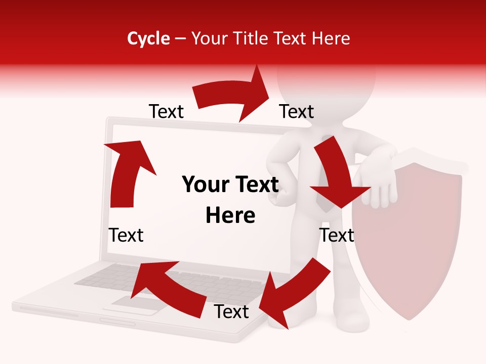 Shield Digital Character PowerPoint Template