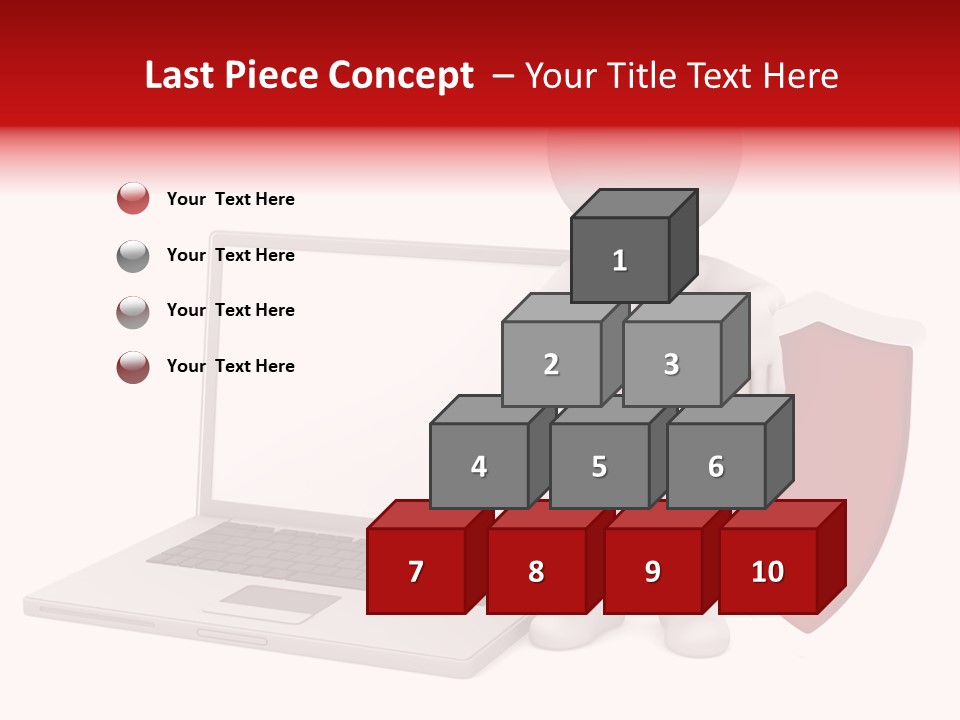Shield Digital Character PowerPoint Template