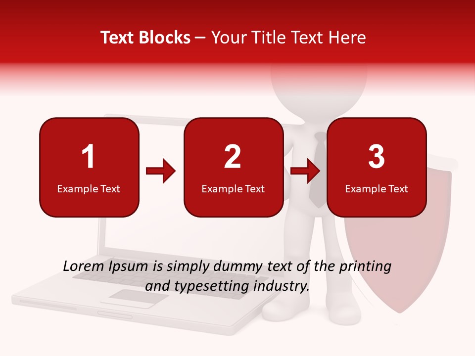 Shield Digital Character PowerPoint Template