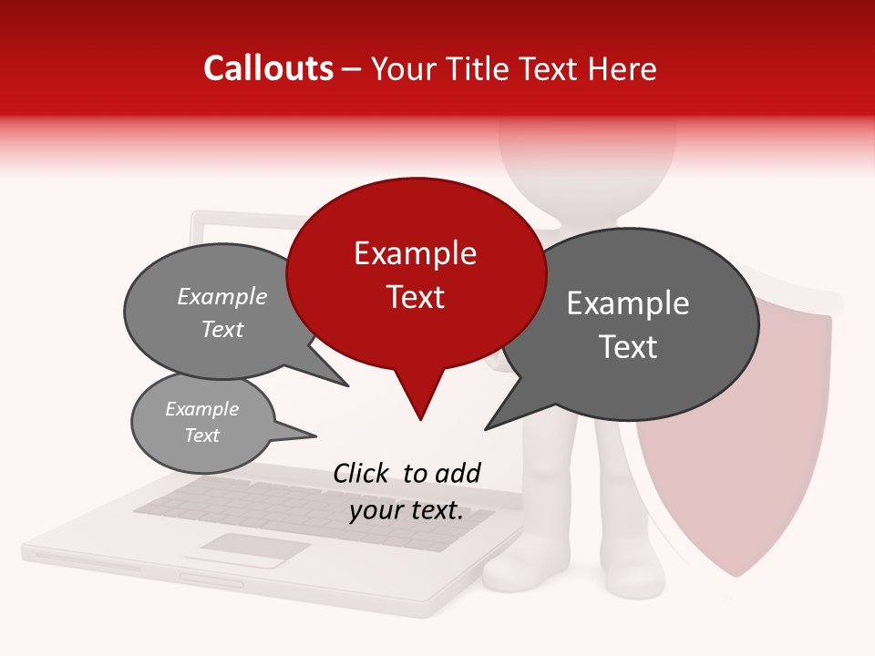 Shield Digital Character PowerPoint Template