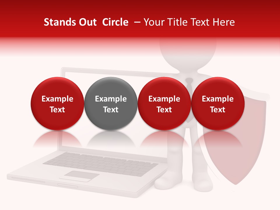 Shield Digital Character PowerPoint Template