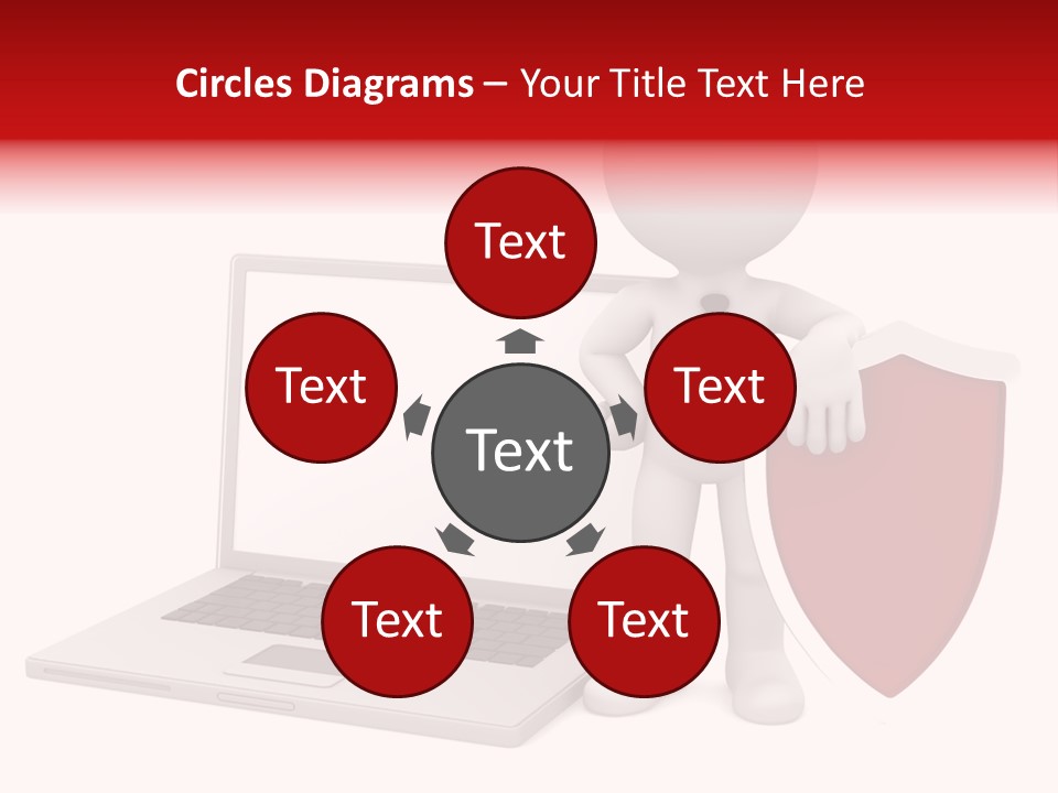 Shield Digital Character PowerPoint Template