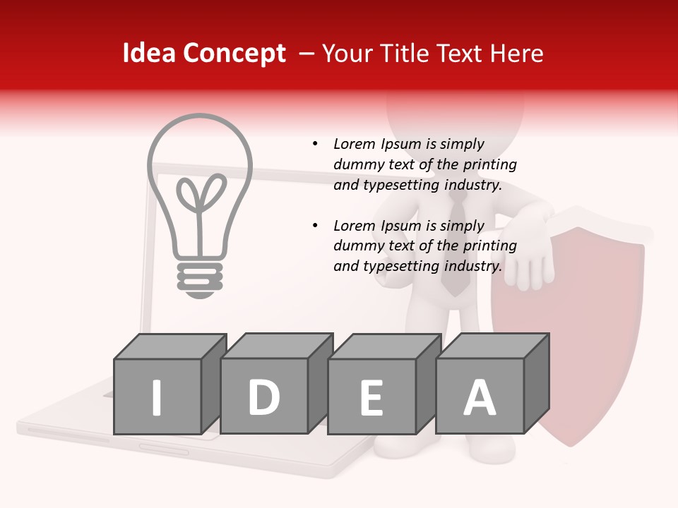 Shield Digital Character PowerPoint Template