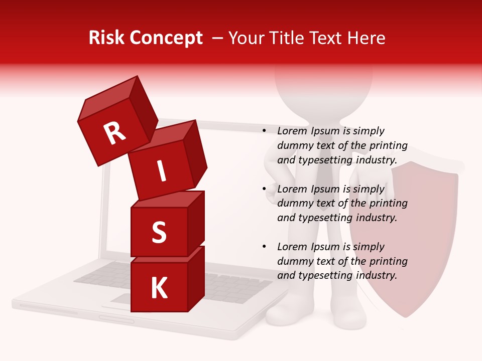 Shield Digital Character PowerPoint Template